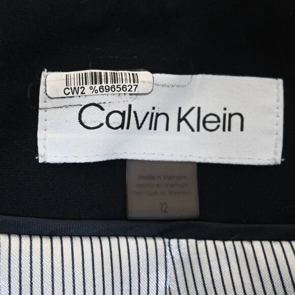 Calvin Klein Women's 12 Black One Button Front Lined Blazer - Picture 7 of 8